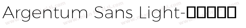 Argentum Sans Light字体转换